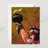 自由芸術ポップ・アートの秋色像 ポストカード (正面/裏面)