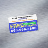 自由見積スローガン | プロフェッショナルHVAC マグネット名刺 (インサイチュ)