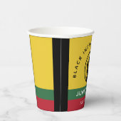 自由解放記念日ジューン ティーン 1865 カーブド テキスト 紙コップ (右)