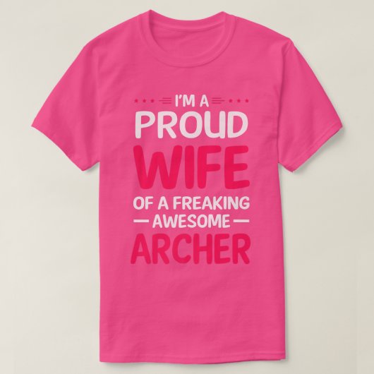 自由誇りを持った射手の妻素晴らし Tシャツ (デザイン正面)