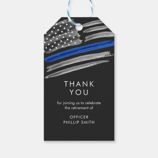 自由警察法執行退職パーティー ギフトタグ (正面)