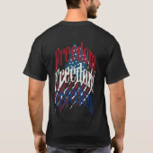 自由赤白と青 Tシャツ (裏面)