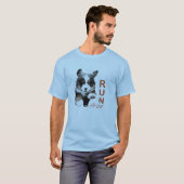 自由走なBerner子犬の長い袖Tシャツ Tシャツ (正面フル)