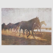 自由走野生馬のデコパージュ 薄葉紙 (正面)