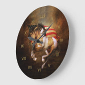 自由走野生馬壁時計 ラージ壁時計 (傾斜)