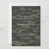 自由軍隊退職パーティー薄いグリーンライン 招待状 (正面)