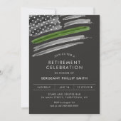 自由軍隊退職パーティー薄いグリーンライン 招待状 (正面)