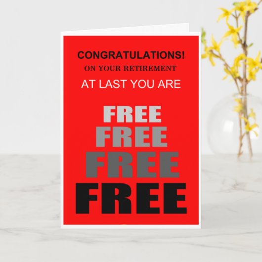 自由退職したに カード (黄色い花)