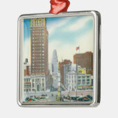 自由銀行Bldgの裁判所の通りの眺め メタルオーナメント (左)