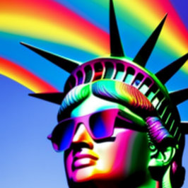 自由顔Tシャツ像 Tシャツ