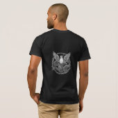 自由飛行：闇から立ち上がる鳩 Tシャツ (裏面フル)