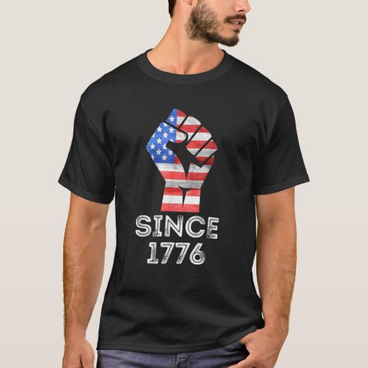 自由1776年7月のアメリカの愛国的な4th以来 tシャツ (正面)
