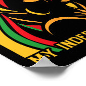 自由1865私の独立記念日の女性 ポスター (角)