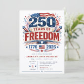 自由250周年記念の招待状 招待状 (スタンド正面)