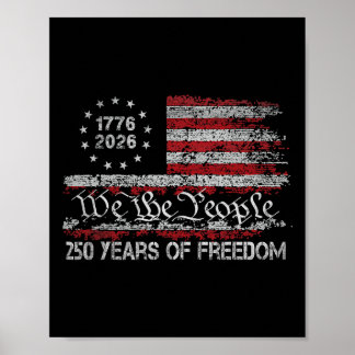 自由250周年記念 1776-2026 アメリカ国旗 250th 誕生日 ポスター