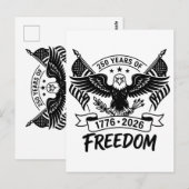 自由250周年記念Tシャツ 独立記念日 ポストカード (正面/裏面)
