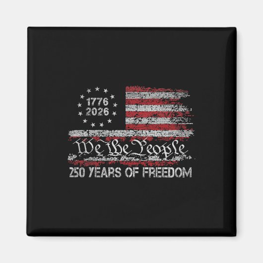 自由250周年 1776 2026 アメリカ国旗 250周年記念 マグネット (正面)