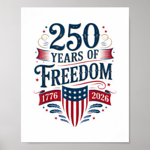 自由250周年 1776 2026 7月4日 250周年記念 ポスター