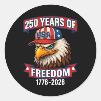 自由250周年 1776 2026 Ld イーグル 250歳の誕生日 ラウンドシール