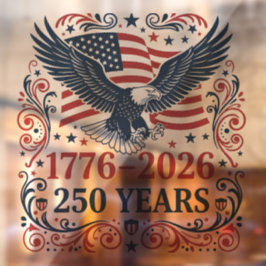 自由250年のハクトウワシ ウィンドウサイン