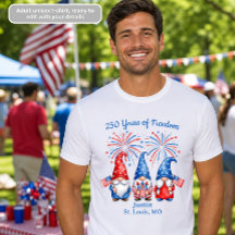 自由250年の愛国ノームTシャツ メンズ