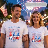 自由250年の愛国ノームTシャツ メンズ Tシャツ