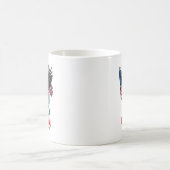 自由250年の愛国的な鷲アメリカ国旗 コーヒーマグカップ (中央)