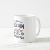 自由250年の愛国野球デザイン_1 コーヒーマグカップ (正面右)
