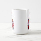 自由250年の花柄カウ コーヒーマグカップ (中央)