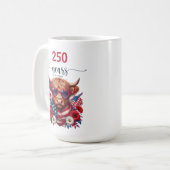 自由250年の花柄カウ コーヒーマグカップ (正面左)