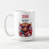 自由250年の花柄カウ コーヒーマグカップ (左)