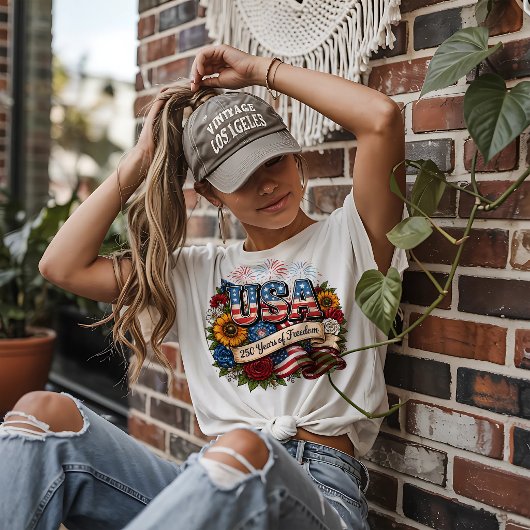 自由250年の華やぎフラワー Tシャツ