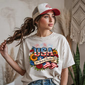 自由250年の華やぎフラワー Tシャツ