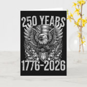 自由250年の誇り 1776-2026 独立 カード (黄色い花)