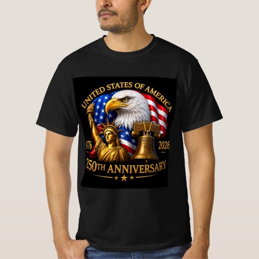 自由250年を祝おう！ 🇺🇸 Tシャツ (正面)