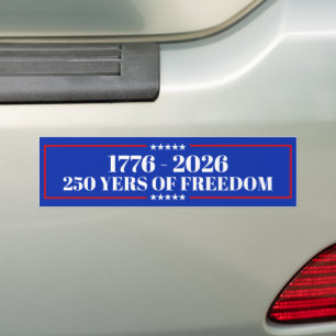 自由250年ステッカー アメリカ 1776–2026 バンパーステッカー