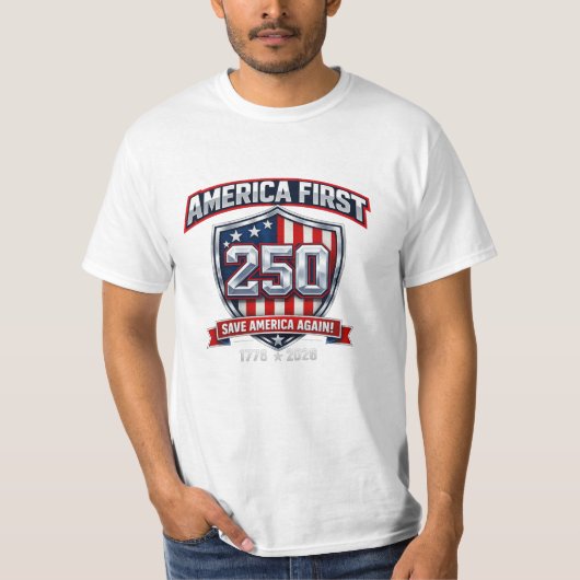 自由250年記念Tシャツ - アメリカを偉大に保とう Tシャツ (正面)