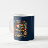 自由250年 - 1776-2026 アメリカ独立記念日 コーヒーマグカップ (正面左)