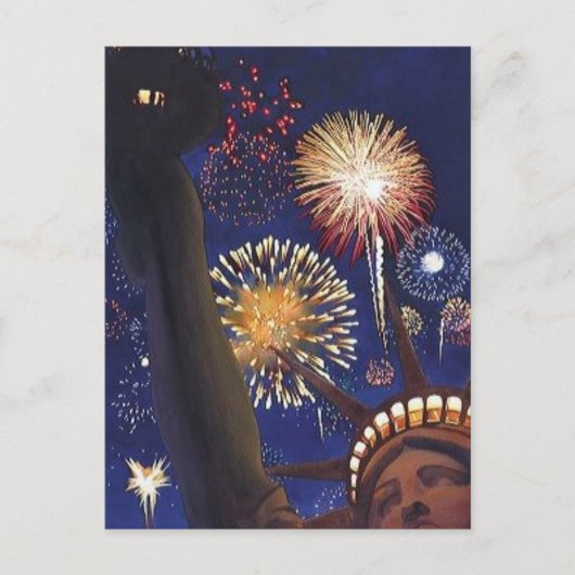 「自由2K」自由の水彩像 ポストカード (正面)