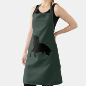 自由 – アールポップ・アートのホースケルト灰色がかった緑 エプロン (インサイチュ)
