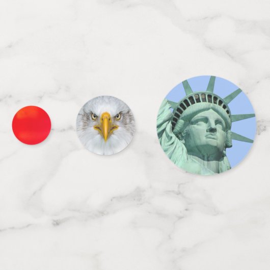 自由・イーグル・アメリカ国旗の紙吹雪 コンフェッティ (裏面)