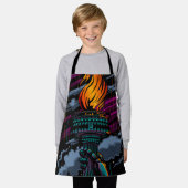 自由 エプロン (着用した状態)