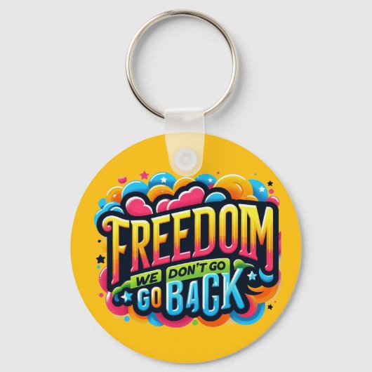 自由 キーホルダー (正面)