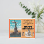 自由 ハッピーバースデー グリーティング ポストカード (スタンド正面)