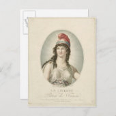 自由、パトロンのフランスの、ルーテトが刻んだ ポストカード (正面/裏面)