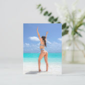 自由☆ビキニ☆ビーチ☆バーベ☆ ポストカード (スタンド正面)