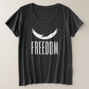 自由 プラスサイズTシャツ