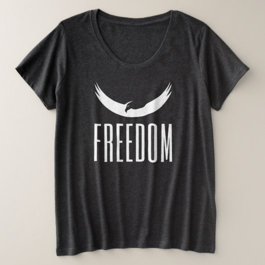 自由 プラスサイズTシャツ (デザイン正面)