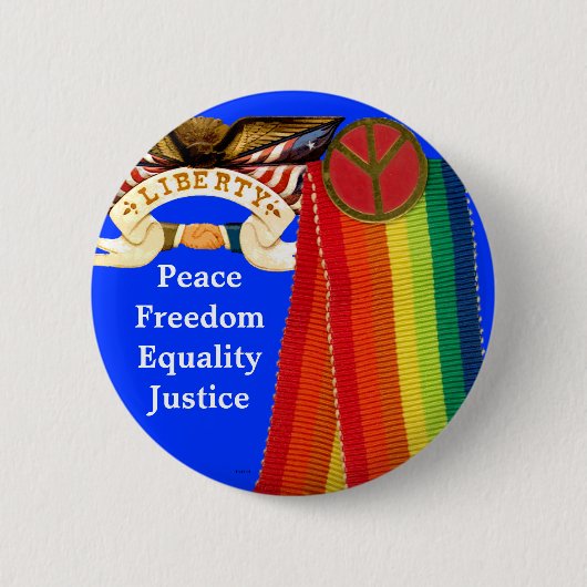 自由-ボタン 缶バッジ (正面)