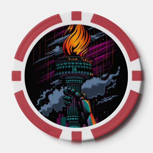 自由 ポーカーチップ (正面)